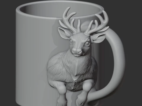 Reindeer Mug 3D Model