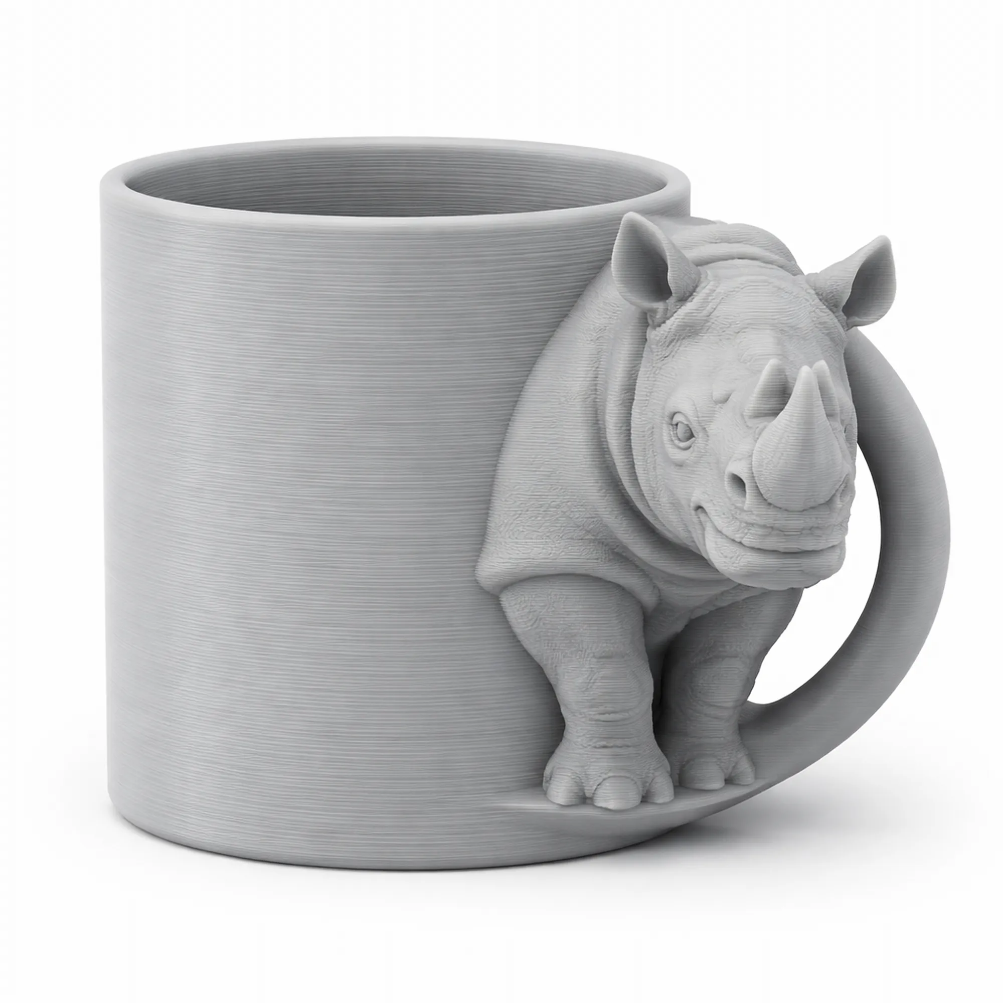 Rhinoceros Mug 3D Model .c4d .max .obj .3ds .fbx .stl .blend 