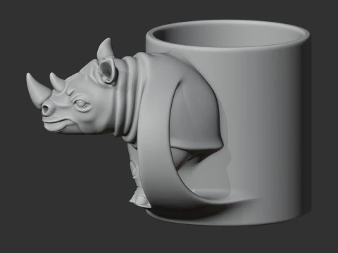 Rhinoceros Mug 3D Model