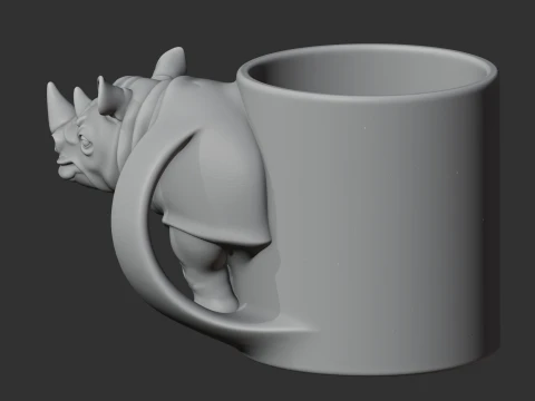 Rhinoceros Mug 3D Model