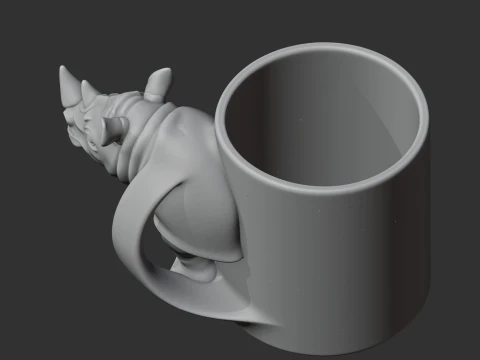 Rhinoceros Mug 3D Model
