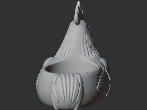 Rooster Bowl 3D Model