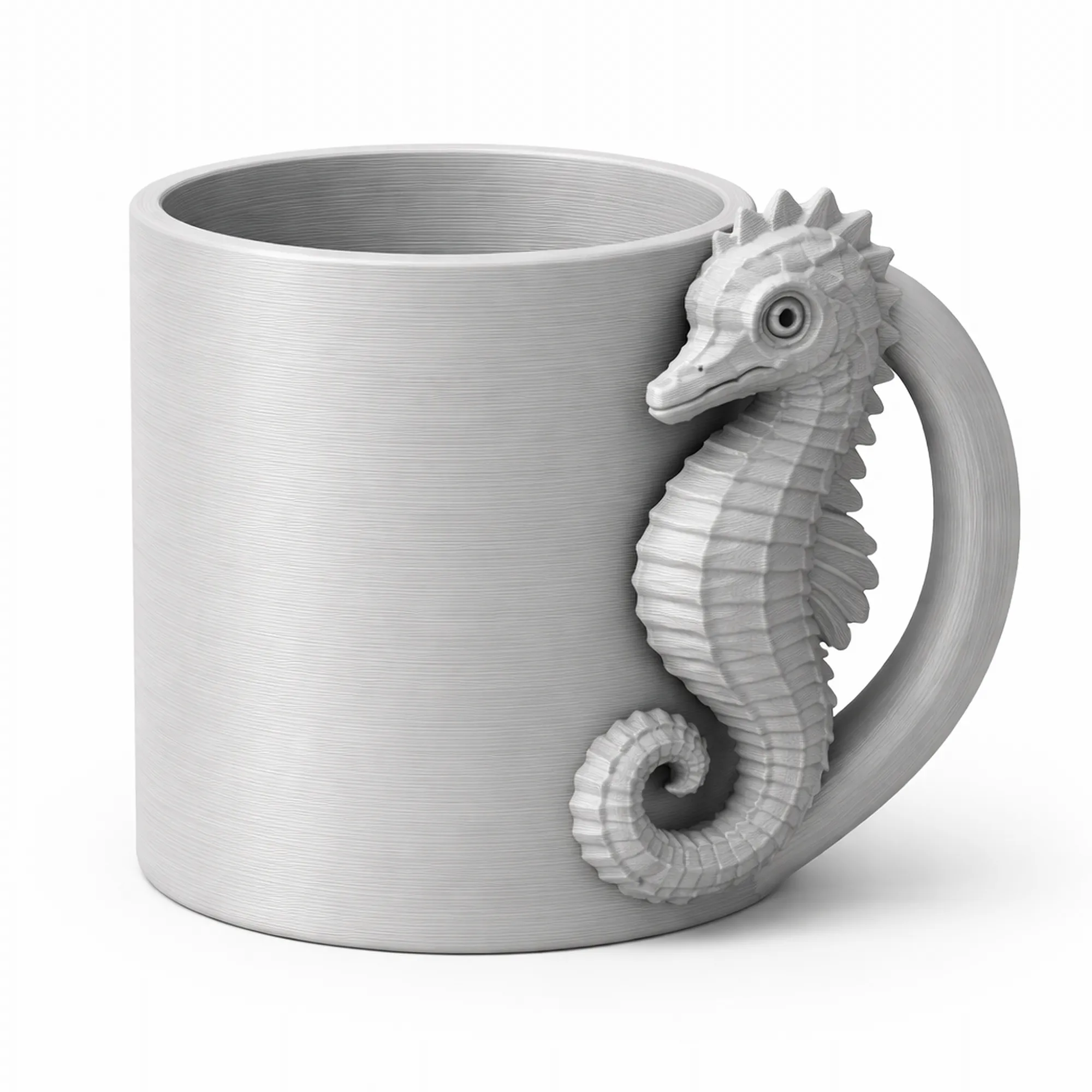 Seahorse Mug 3D Model .c4d .max .obj .3ds .fbx .stl .blend 