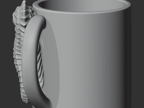 Seahorse Mug 3D Model