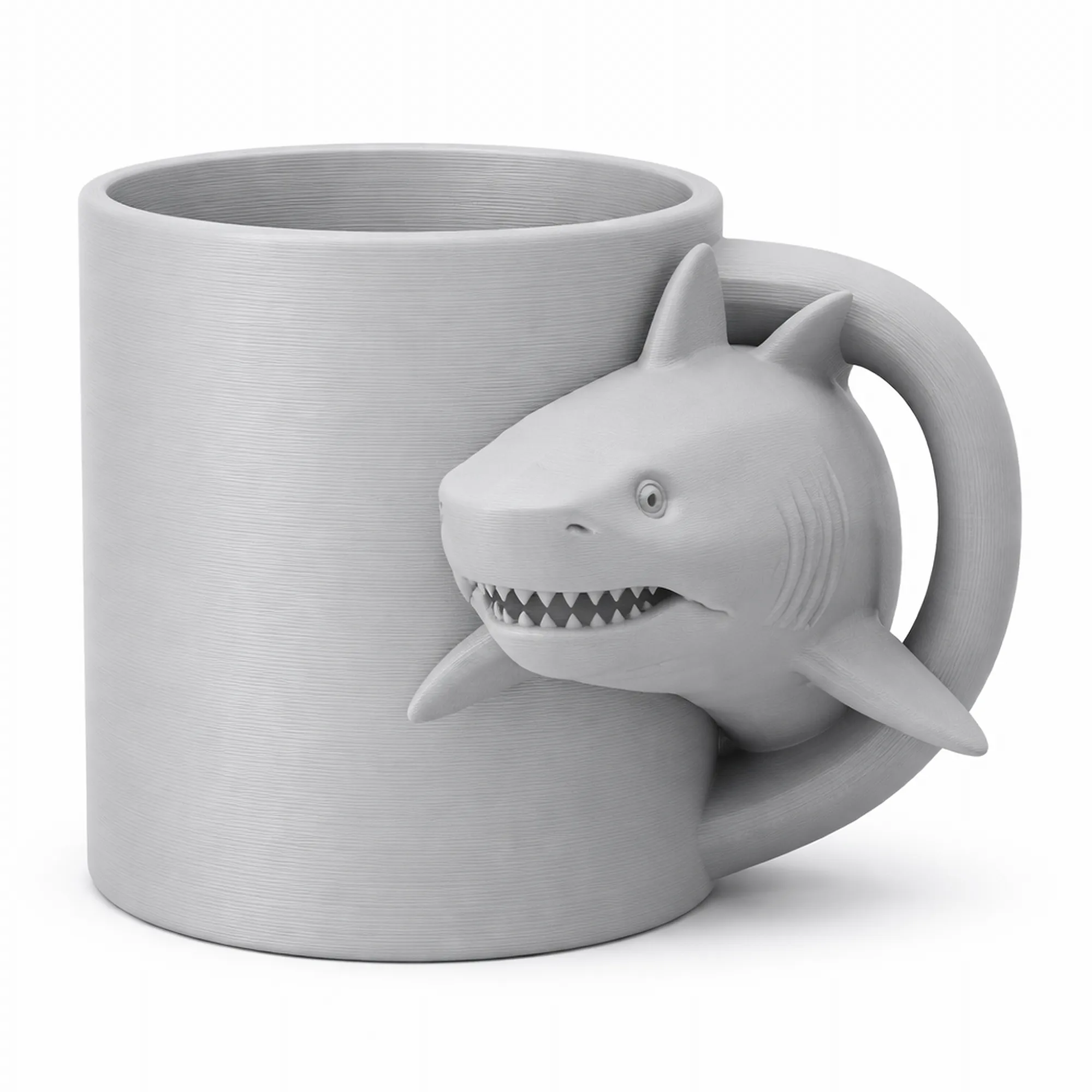 Shark Mug 3D Model .c4d .max .obj .3ds .fbx .stl .blend 
