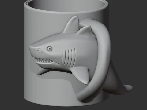 Shark Mug 3D Model