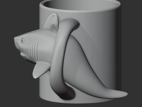 Shark Mug 3D Model