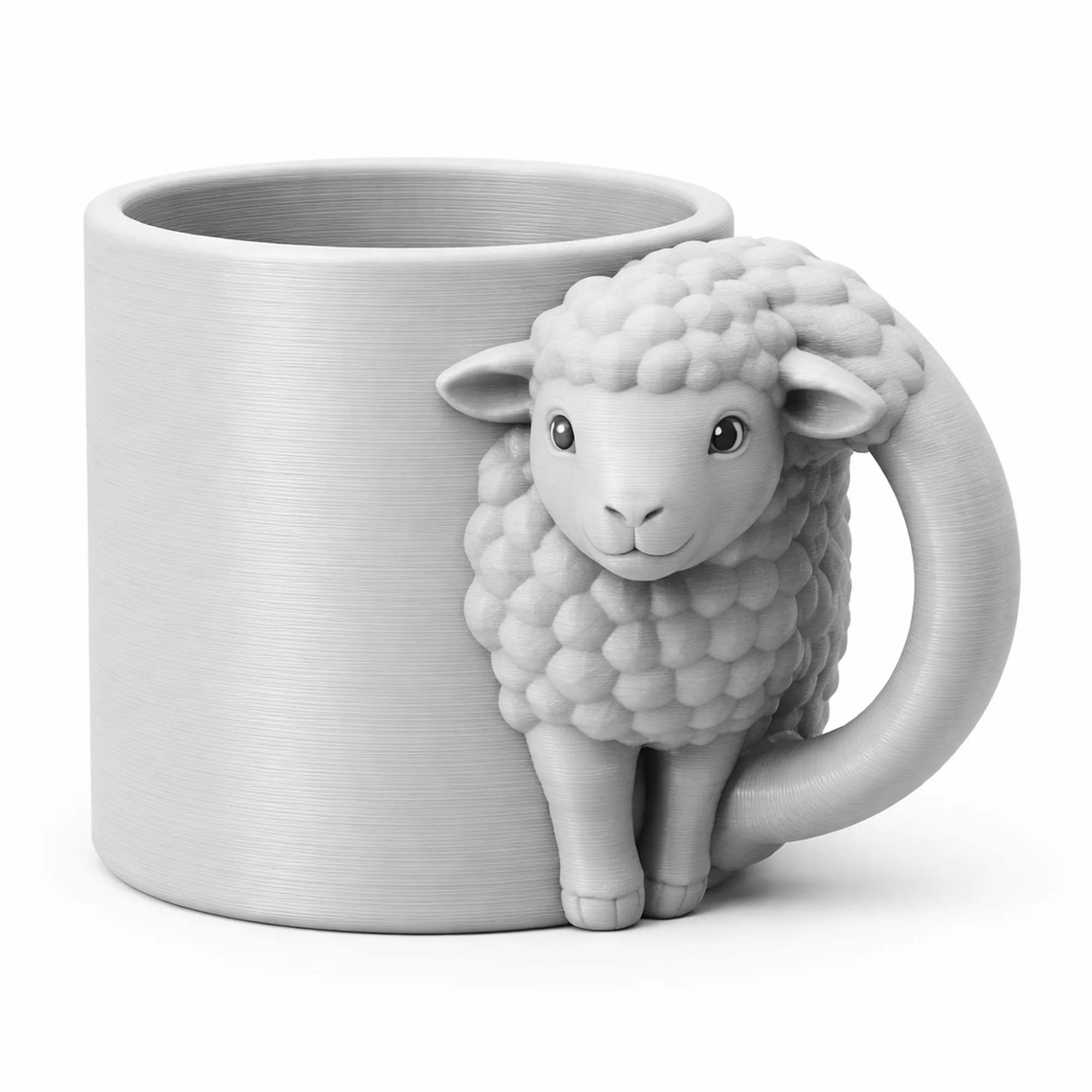 Sheep Mug 3D Model .c4d .max .obj .3ds .fbx .stl .blend 