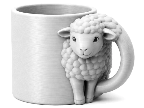 Sheep Mug 3D Model