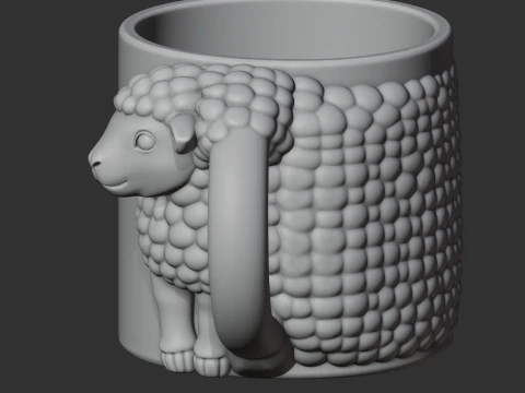 Sheep Mug 3D Model