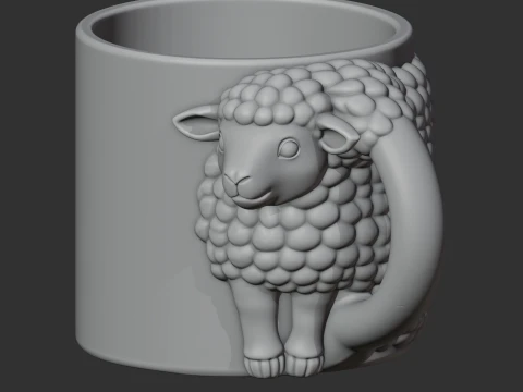 Sheep Mug 3D Model