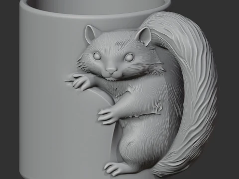Skunk Mug 3D Model