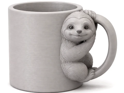 Sloth Mug 3D Model