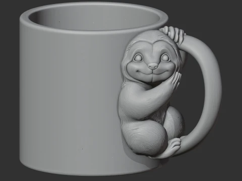 Sloth Mug 3D Model