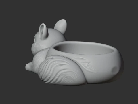 Squirrel Bowl 3D Model
