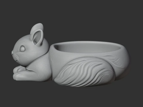 Squirrel Bowl 3D Model