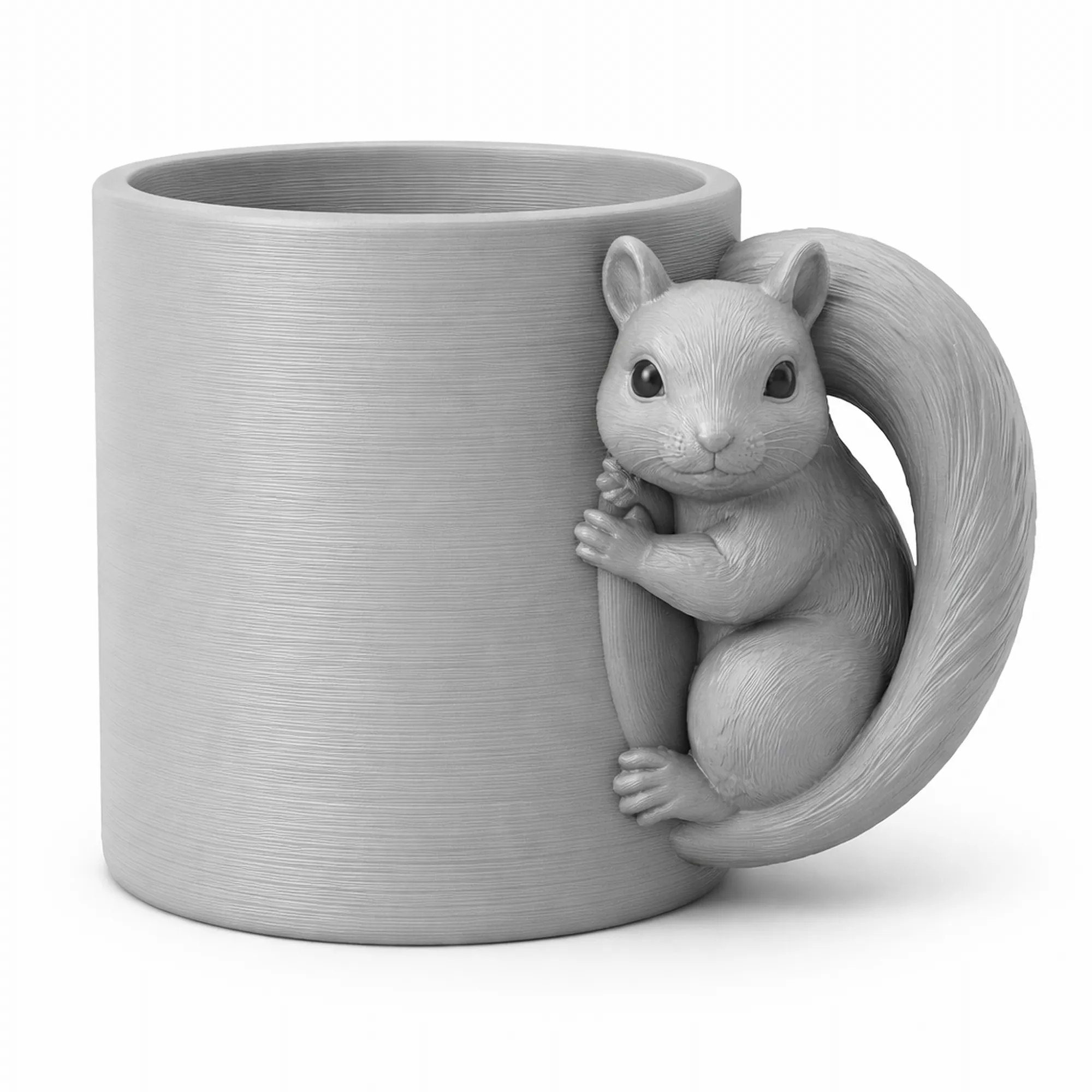 Squirrel Mug 3D Model .c4d .max .obj .3ds .fbx .stl .blend 