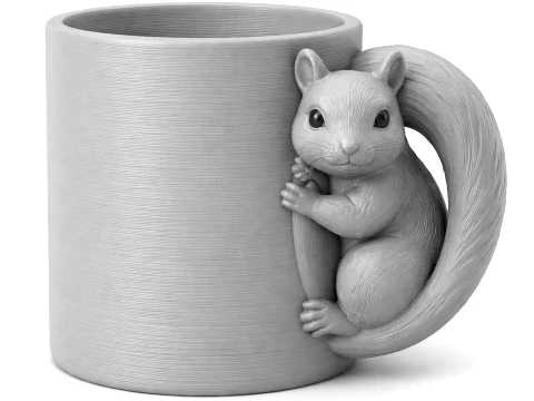 Squirrel Mug 3D Model
