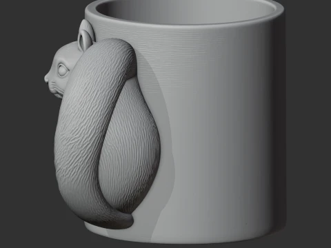Squirrel Mug 3D Model