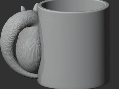 Squirrel Mug 3D Model
