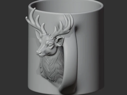 Stag Mug 3D Model