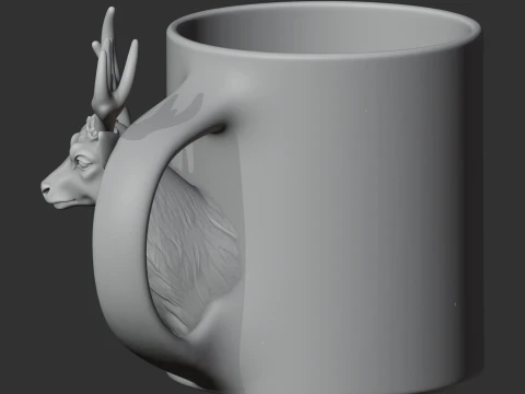 Stag Mug 3D Model