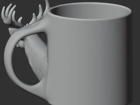 Stag Mug 3D Model