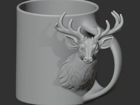 Stag Mug 3D Model