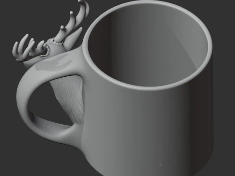 Stag Mug 3D Model