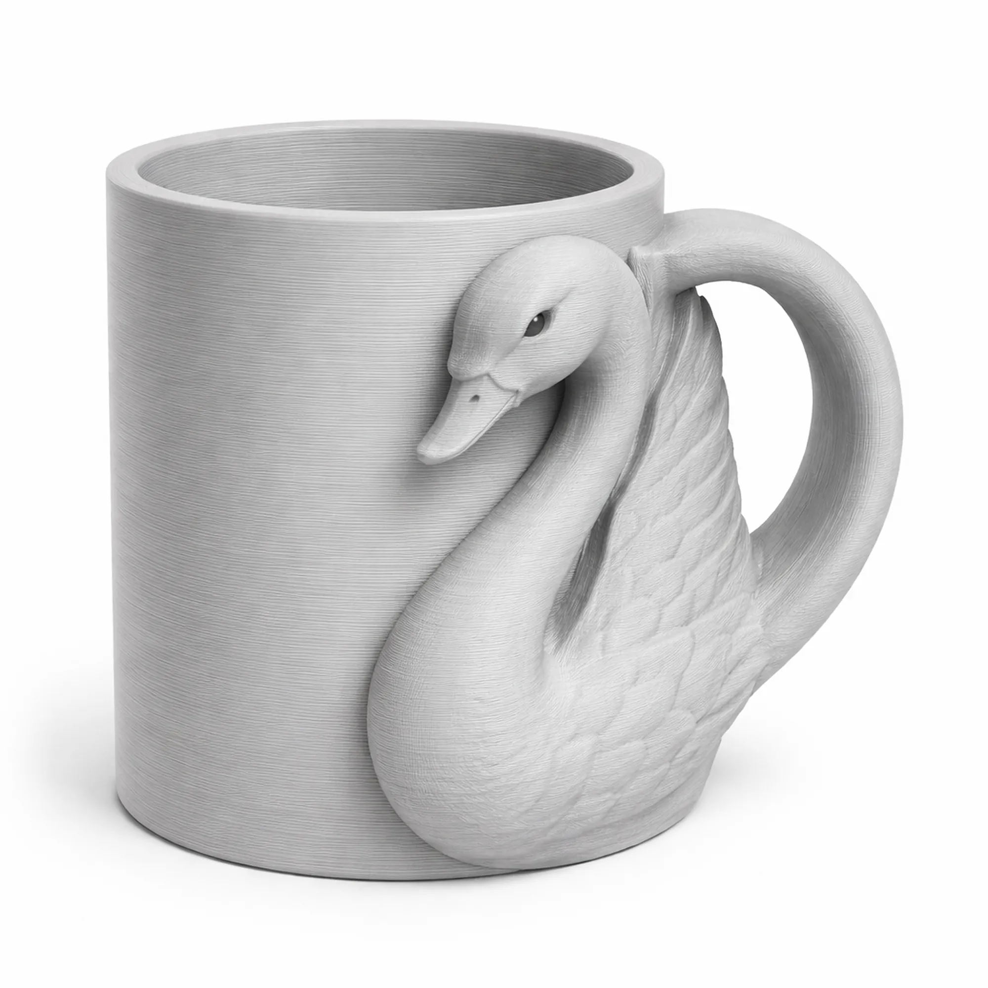 Swan Mug 3D Model .c4d .max .obj .3ds .fbx .stl .blend 