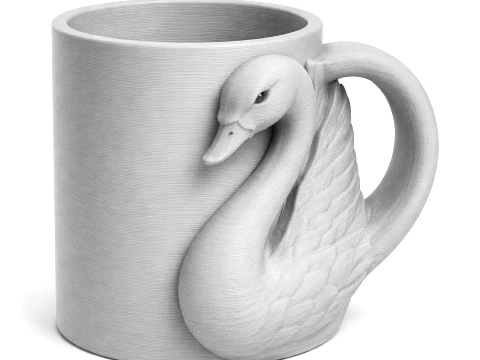 Tazza Cigno Modello 3D