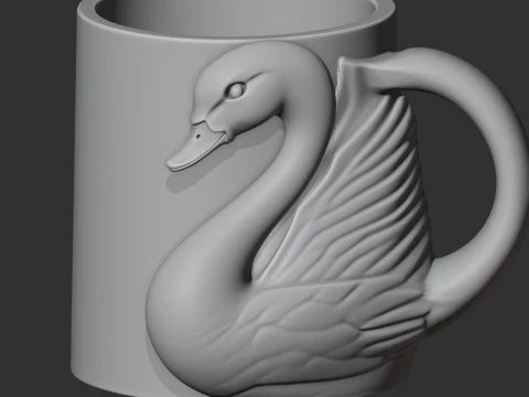 Swan Mug 3D Model