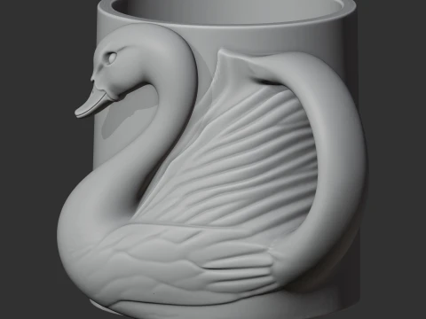 Swan Mug 3D Model