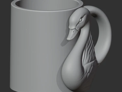 Swan Mug 3D Model