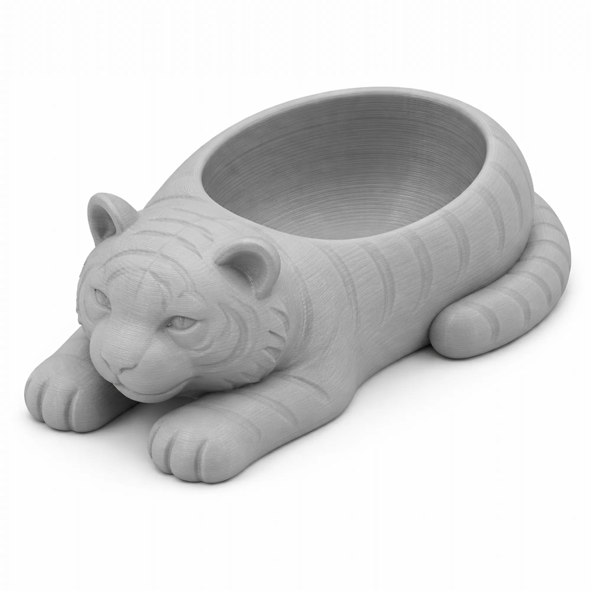 Tiger Bowl 3D Model .c4d .max .obj .3ds .fbx .stl .blend