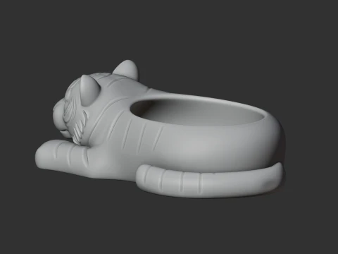 Tiger Bowl 3D Model