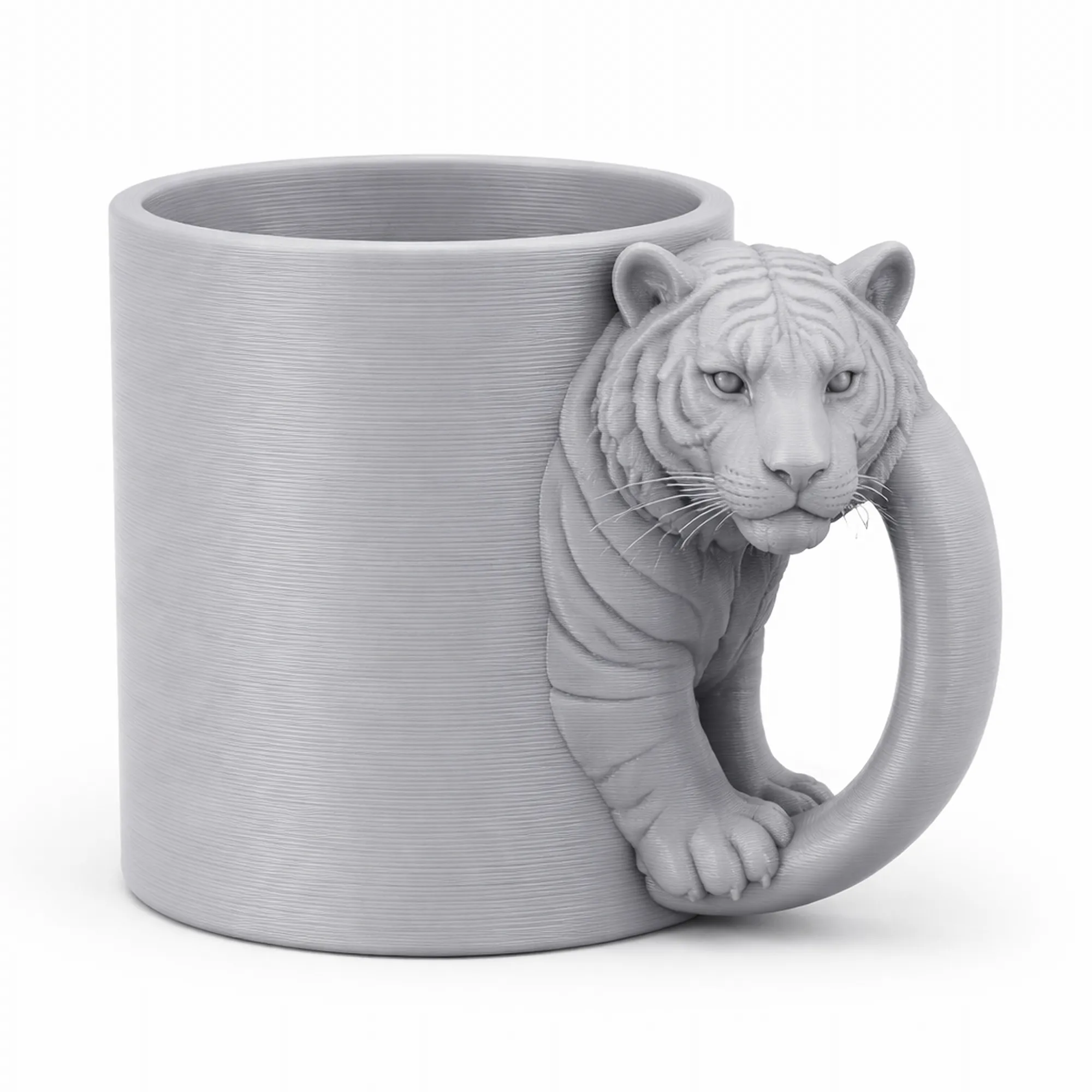 Tiger Mug 3D Model .c4d .max .obj .3ds .fbx .stl .blend