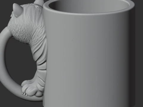 Tiger Mug 3D Model