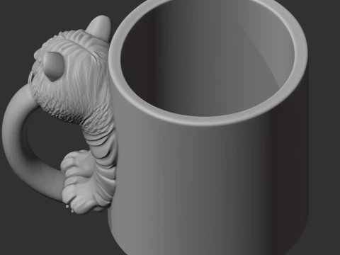 Tiger Mug 3D Model