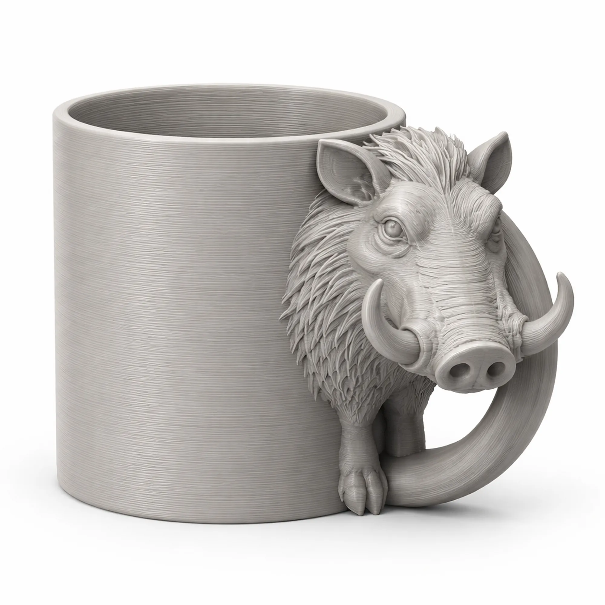 Warthog Mug 3D Model .c4d .max .obj .3ds .fbx .stl .blend 