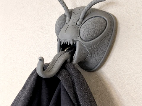 Wasp HEAD WALL HANGER COAT AND KEY HOLDER HOOK 3D Модель