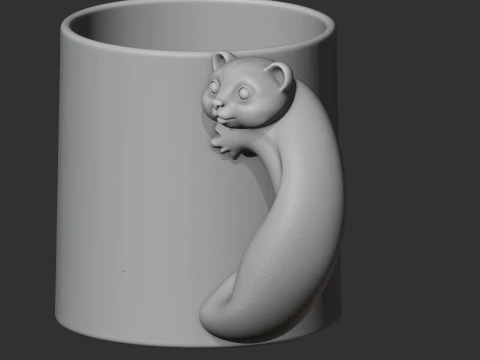 Weasel Mug 3D Model