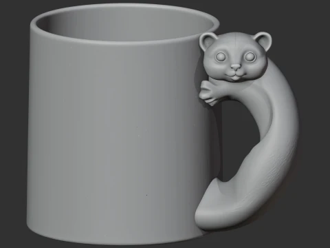 Weasel Mug 3D Model