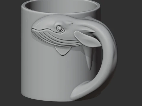 Whale Mug 3D Model