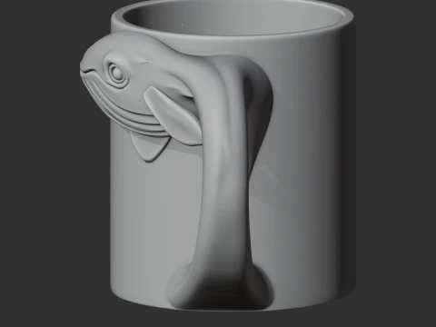 Whale Mug 3D Model