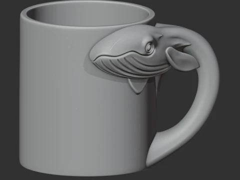 Whale Mug 3D Model