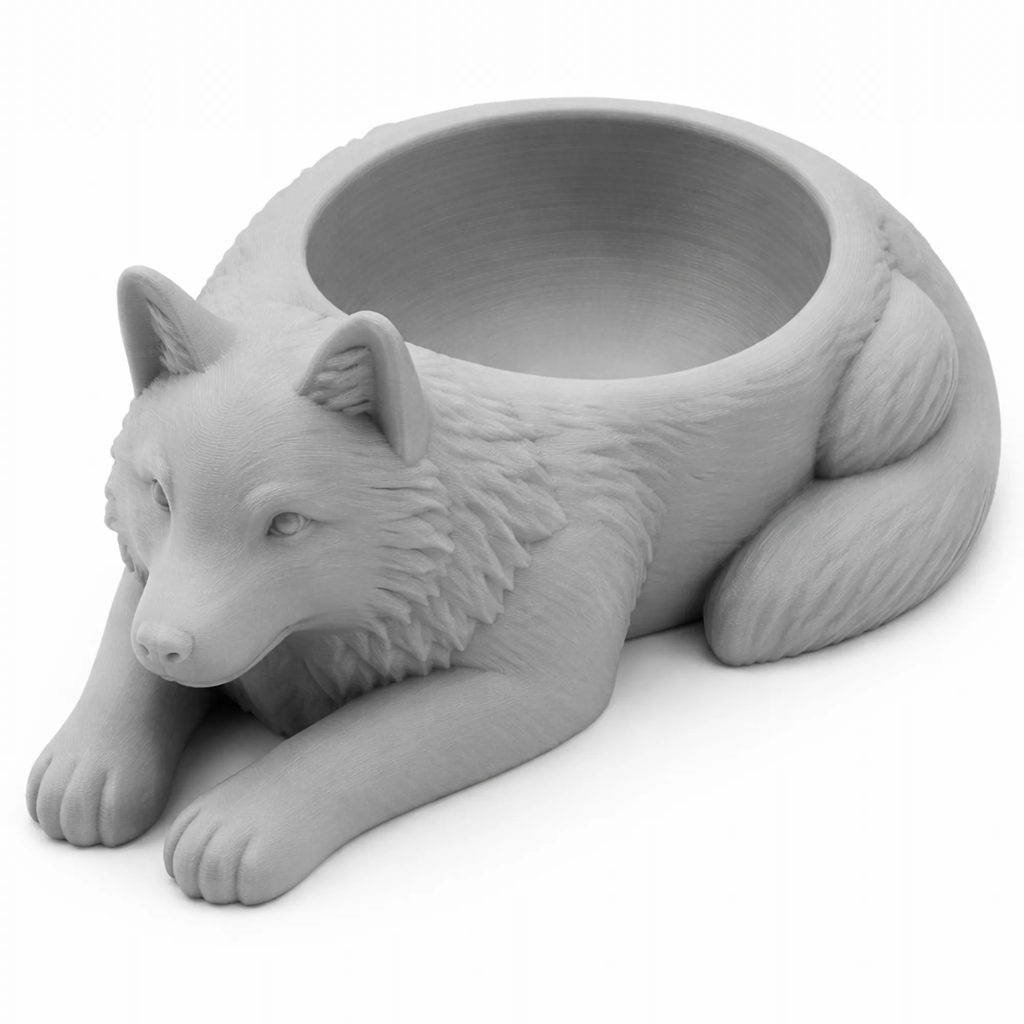 Wolf Bowl 3D Model .c4d .max .obj .3ds .fbx .stl .blend 