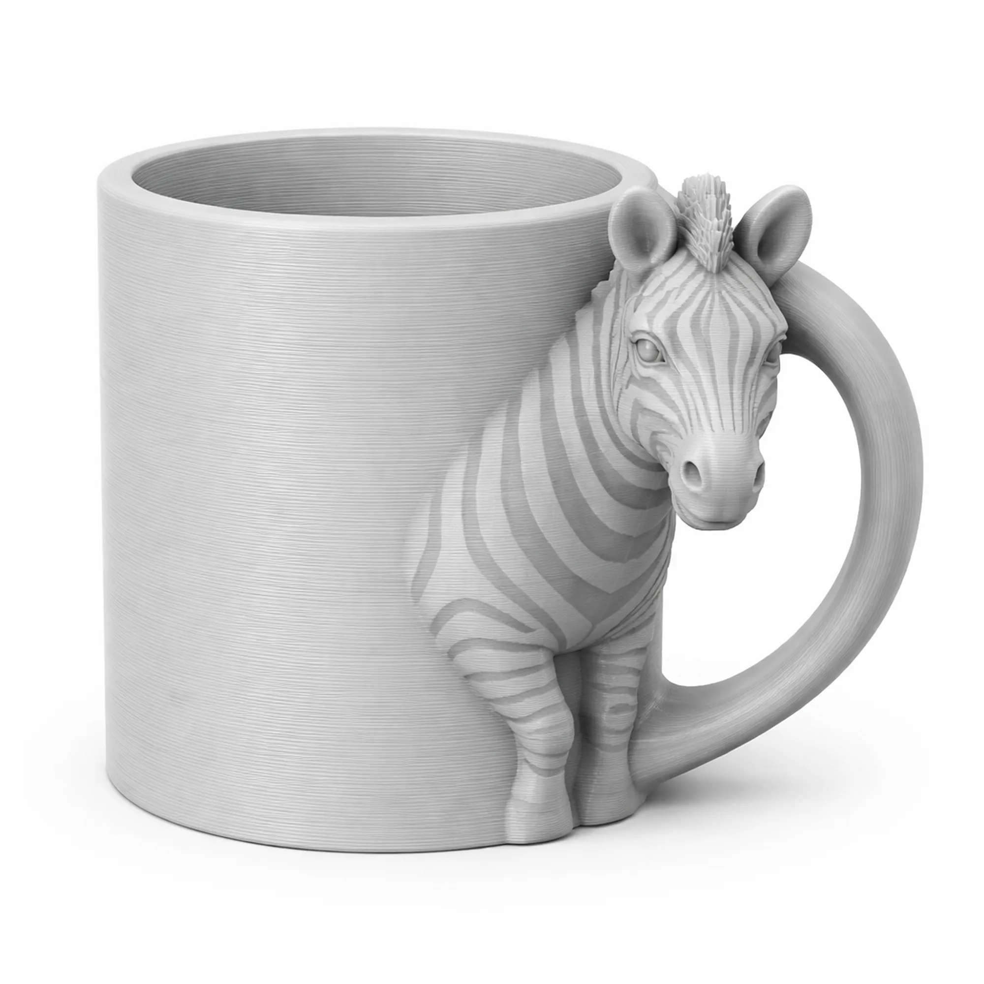 Zebra Mug 3D Model .c4d .max .obj .3ds .fbx .stl .blend 