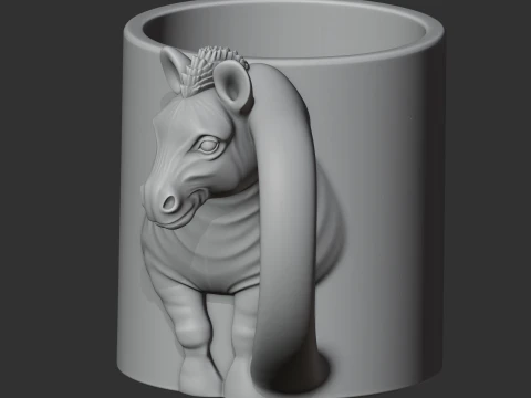 Zebra Mug 3D Model