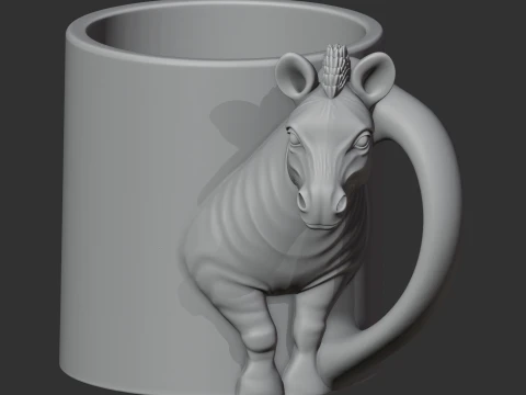 Zebra Mug 3D Model
